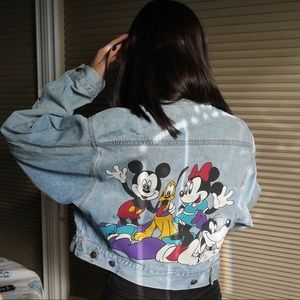 Cropped Vintage Disney Denim Jacket